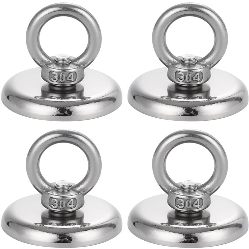 4 pièces Aimant Puissant,50KG Aimant en Néodyme Super Diamètre 42 mm Aimant de Peche Neodyme Super Puissant Super Forte Magnétique pour l'industrie