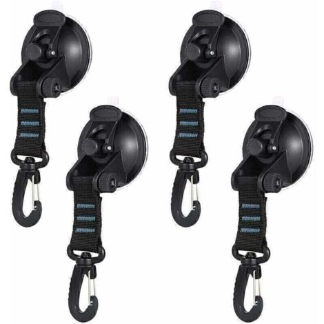 4 Pièces Ancre à Ventouses Caravan, Ancre à Ventouse Ventouse de Camping Ancrage à Ventouse avec Attache pour La Maison, La Voiture, Les Auvents, Les Bâches, Les Tendeurs de Voiture,