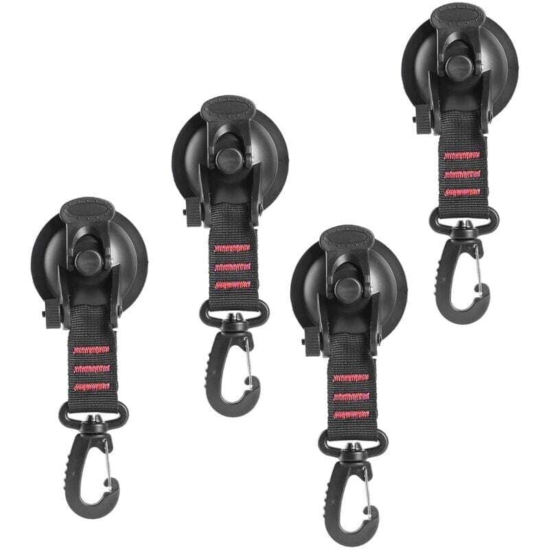 Image of 4 Pièces Ancres à Ventouse Robuste avec Crochet d'Arrimage pour Voiture Bateau Camping Tente Bagage