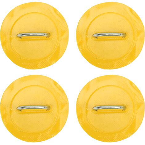 4 Pièces Anneaux D Fixation Inflatable Boat Patch PVC Résistant Marine Boucle Acier Inoxydable (Jaune)