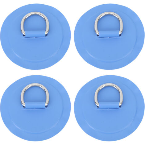 4 Pièces Anneaux en D en PVC Rond Résistant Acier Inoxydable pour Bateau Radeau Paddle Board Bleu