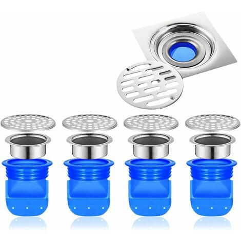 4 pièces anti-refoulement de drain de sol, anti-refoulement de drain valve unidirectionnelle pour tuyaux tubes dans les toilettes joint de drain de plancher résistant odeurs (Court)
