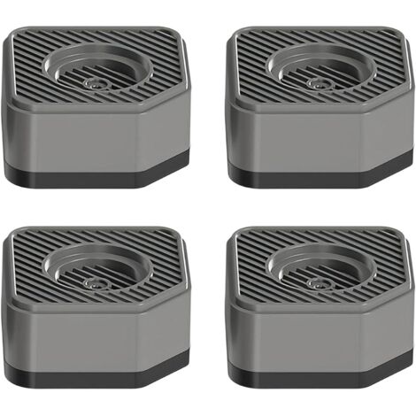 4 Pièces Anti Vibration Machine à Laver, Antidérapant Amortisseur Machine a Laver, Empilables Tapis Lave Linge, Robuste et Durable, pour une Utilisation dans les Lave-linge ou les Sèche-linge
