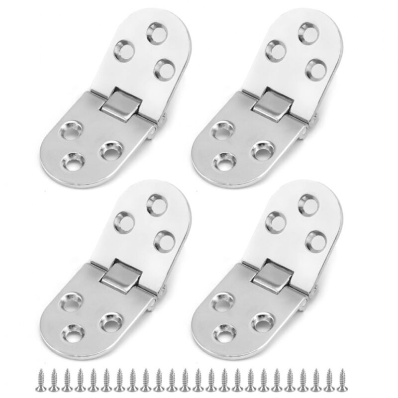 4 Pièces Argent Charnière Flip Pliable Alliage Zinc, Charnière Flip pliable, pour Table Pliante, Porte de Placard, Trappe 4 Pièces Argent Charnière Flip Pliable Alliage Zinc, Charnière Flip pliable, pour Table Pliante, Porte de Placard, Trappe