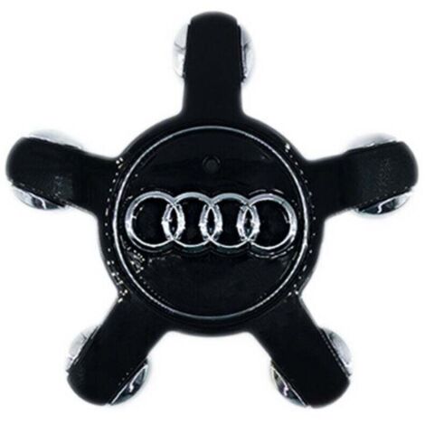 4 Pièces Auto Cache Moyeux Capuchons De Centre pour Audi A3 A4L A5 A6L A8L Q3 Q5, Centre de Jante Capuchons Cache de Roue Centrale Accessoires de Voiture,135mm,noir