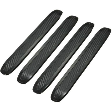 4 pièces bande de protection pare-chocs universelle en caoutchouc anti-rayures pour voiture – noir