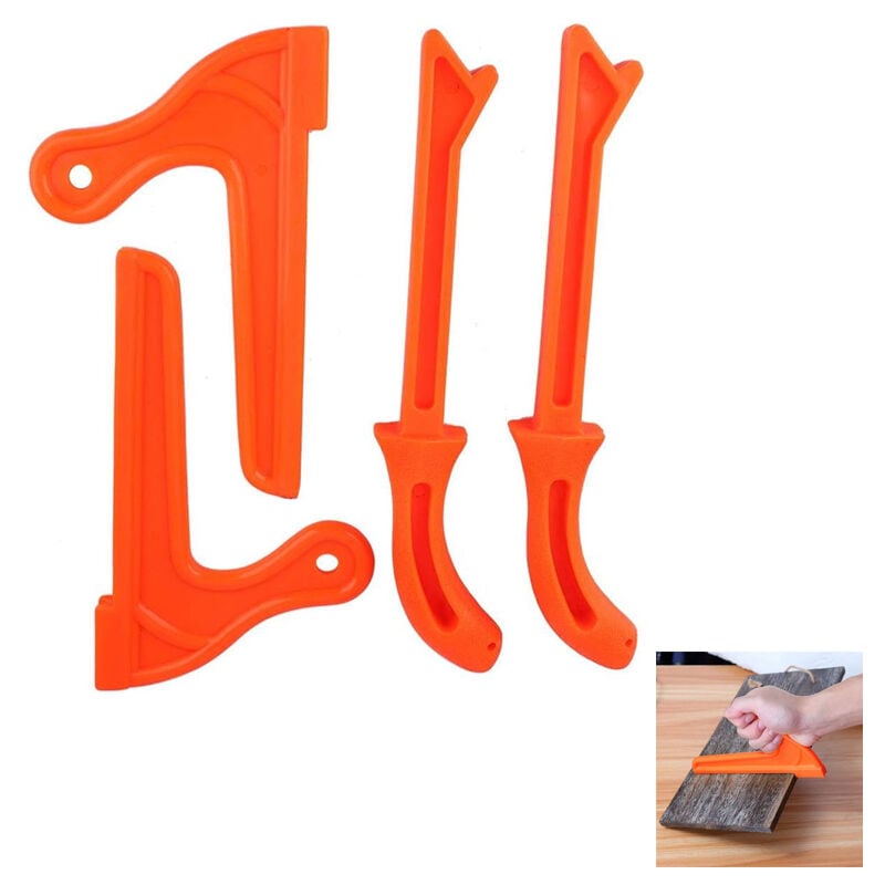 4 pièces bâton de poussée de travail du bois, pour la menuiserie(orange)