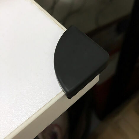 4 pièces bébé sécurité Silicone Table bord protecteur Angle coin Protection couverture Anticollision bureau bord gardes - Le noir