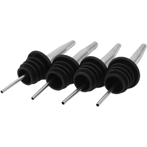 4 pièces bec verseur inox pour bouteille de whisky, vin et huile