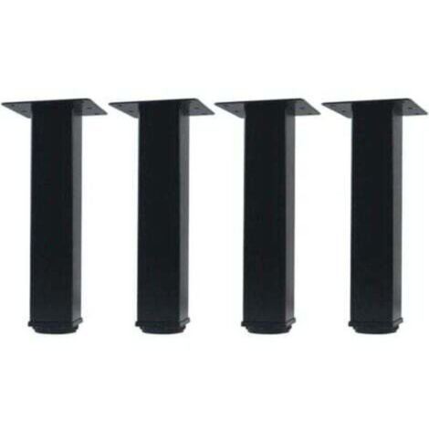 (4 pieces) Black height-adjustable furniture legs, coffee table/sofa legs, bathroom sink cabinet legs, furniture legs
