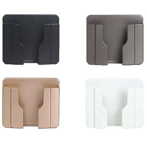 4 Pièces Boîte de Rangement Adhésive pour Télécommande Support de Téléphone Portable Mural Support Boîtier de Rangement pour Télécommande Convient à la Salle de Bain à la Cuisine au Bureau