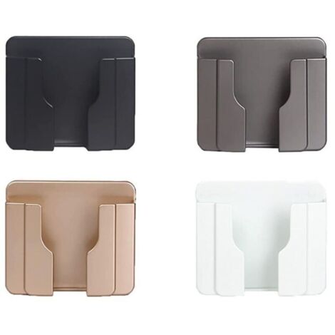 4 Pièces Boîte de Rangement Adhésive pour Télécommande Support de Téléphone Portable Mural Support Boîtier de Rangement pour Télécommande Convient à la Salle de Bain à la Cuisine au Bureau