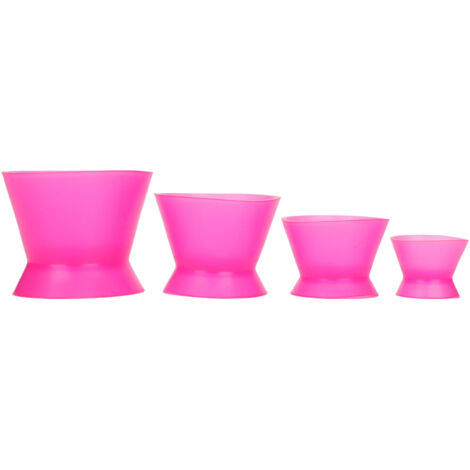 4 pièces Bols de Mélange en Silicone Réutilisables pour Masque Visage, Peinture et Art Dentaire