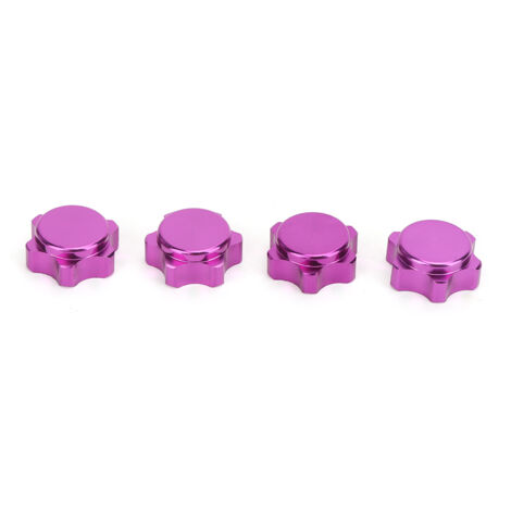 4 pièces bouchon anti-poussière écrou de roue 17mm alliage aluminium pour voiture RC 1/8 HSP 94762 94886 (violet)