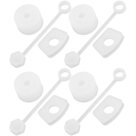 4 Pièces Bouchons Anti-Fuites en Silicone pour Tasse, Couvercles Carrés et Ronds avec Couvre-Paille, Transparents et Blancs