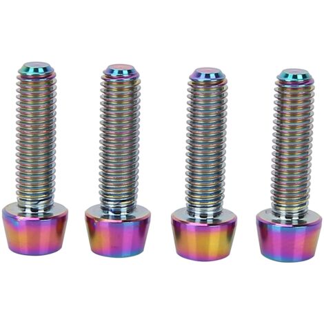 4 pièces Boulons coniques en alliage de titane M5x18mm pour vélo de montagne et fixation de potence