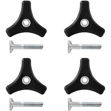 4 Pièces Boulons d'Écrou de Boutons de Poignée de Tondeuse à Gazon, Poignée Universelle de Tondeuse à Gazon Boulons de Rechange en Plastique pour Tondeuse à Gazon Tondeuse à Gazon Accessoires