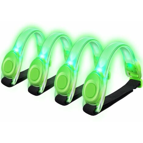 Brassard lumineux LED réglable, ceinture de bras de course portable,  brassard phosphorescent pour la course, la marche, le cyclisme, les patins  à roulettes, la lumière