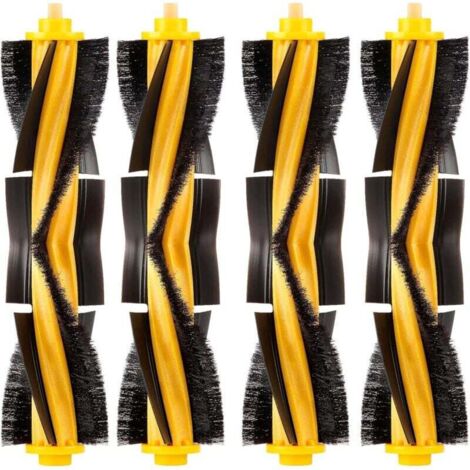 4 Pièces Brosses à Rouleaux Principales Compatibles avec Robots Aspirateurs Ecovacs Deebot Ozmo T8 T9 T5 N8 N7