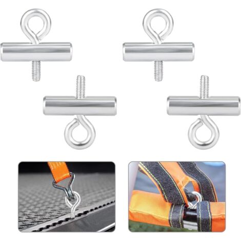 Jutta Lot De 4/8 Arrêts De Rail D'auvent En Acier Inoxydable Pour Caravane, Camping