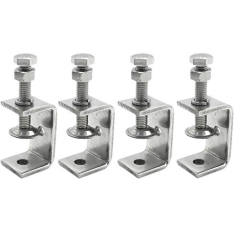 4 Pieces C Clamps 30mm, Stainless Steel 304 C Clamp Adjustable Clamping Range 0-25mm for Welding Carpenter Home Assembly, Woodworking