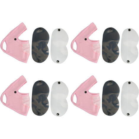 4 Pièces Cache-Cou Anti-UV avec Protection Oculaire pour Randonnée et Sports Extérieurs Rose