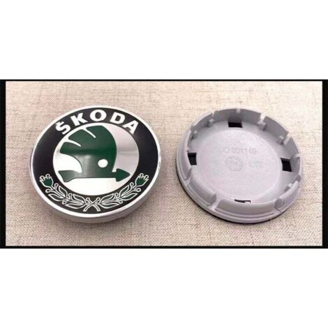 4 Pièces Cache Moyeux, Cache de Roue, Enjoliveurs de Roue, Kit de Cache-moyeux, Auto Cache de Roue Central Enjoliveurs de Jante avec Logo, Centre De Roue Universel, Vert (56 mm)