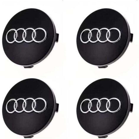 4 pièces Cache Moyeux pour Audi 60mm Centre Roue ABS Accessoires de Voiture