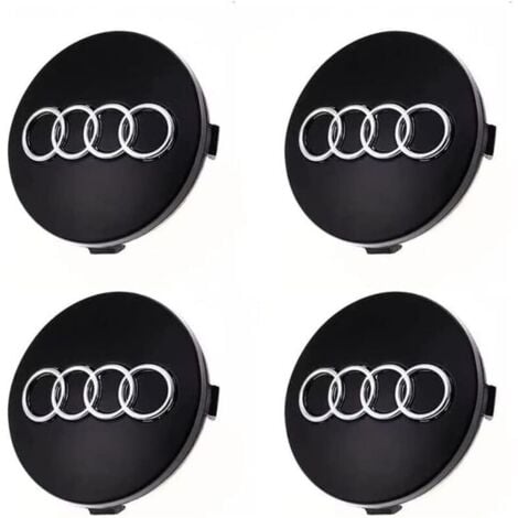 FOREHILL 4 pièces Cache Moyeux pour Audi 60mm Centre Roue ABS Accessoires de Voiture