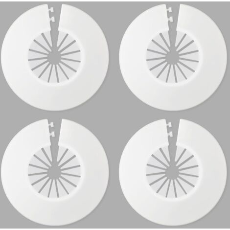 4 Pièces Cache-Tuyaux Plomberie, 14-29mm, Plaque de Protection Plastique, Couvre-Canalisation Évier, Décoration Tuyauterie Salle de Bain