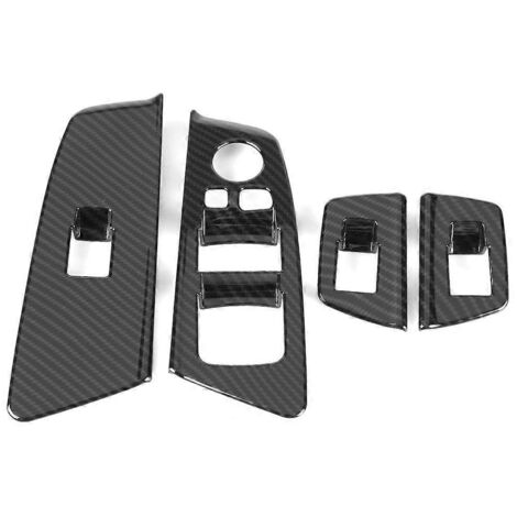 4 pièces Cadre de Commande de Lève-Vitre pour BMW Série 5 G30 2017-2018, Bouton de Fenêtre, Garniture de Couvercle en Trim (2)