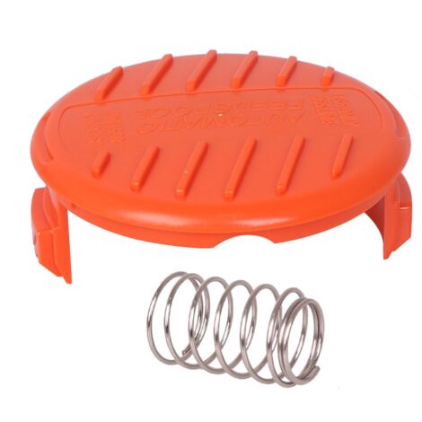 4 pièces capuchons de bobine + 4 pièces ressorts pièces de rechange accessoires compatibles avec les coupe-bordures Black + decker Rc-100-p