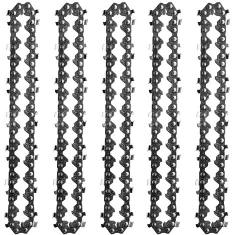 AMRINUGL 4 Pièces Chaînes De Tronçonneuse 4 Pouces 1/4 Pouces Compatibles Mini Tronçonneuses électriques Sans Fil 4 Pouces 28 maillons d'entraînement 10cm