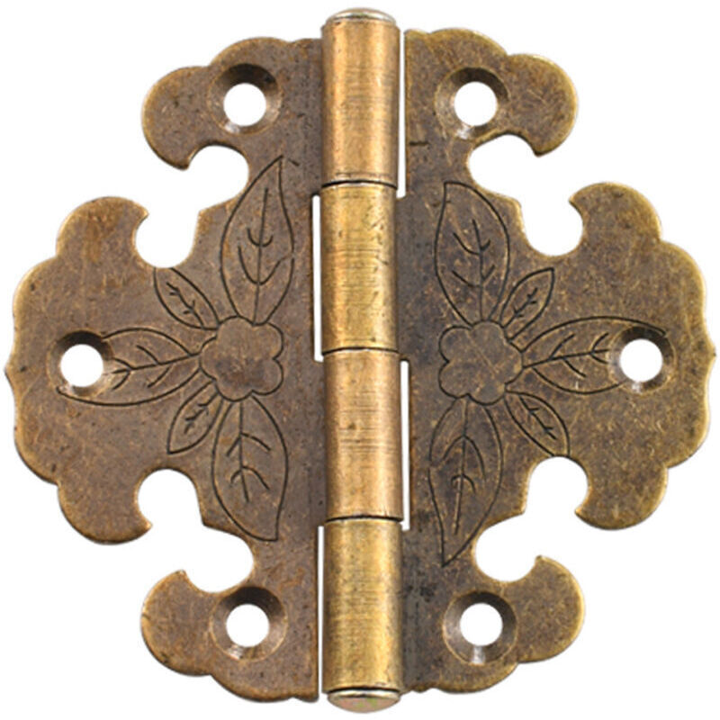 4 Pièces Charnières Antiques - Charnière décorative - Mini Charnière Rétro - Charniere Porte - Charnières vintage en bronze,Pour la décoration