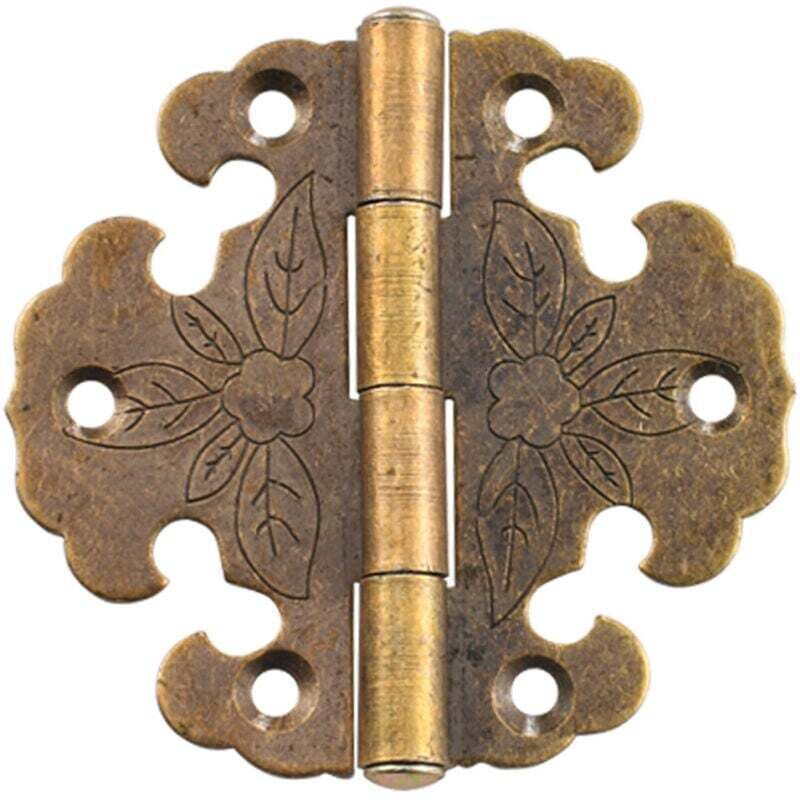4 Pièces Charnières Antiques - Charnière décorative - Mini Charnière Rétro - Charniere Porte - Charnières vintage en bronze,Pour la décoration