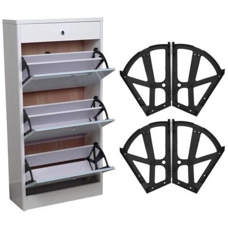 4 Pièces Chaussures charnières Tiroir Cabinet Charnières En Acier Inoxydable Raccords De Remplacement pour Cuisine Salon Armoire De Rangement Chaussures