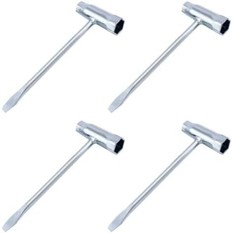 4 Pièces Cle a Bougie 13 mm x 19 Douille Outil de Démontage Bougies Clé à Tronçonneuse T Combinée Tournevis Plat Solide et Durable Pas Facile Déformer -