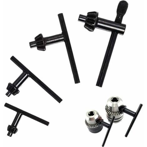 4 pièces Clé de Mandrin de Rechange, Clé de Mandrin Électrique, 10mm/ 13mm/ 16mm/ 20mm, Clé Univers pour Perceuse à Mandrin, pour Perceuse à Percussion Outil de Serrage de Perceuse
