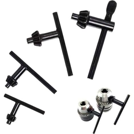 4 pièces Clé de Mandrin de Rechange, Clé de Mandrin Électrique, 10mm/ 13mm/ 16mm/ 20mm, Clé Universelle pour Perceuse à Mandrin, pour Perceuse à Percussion Outil de Serrage de Perceuse