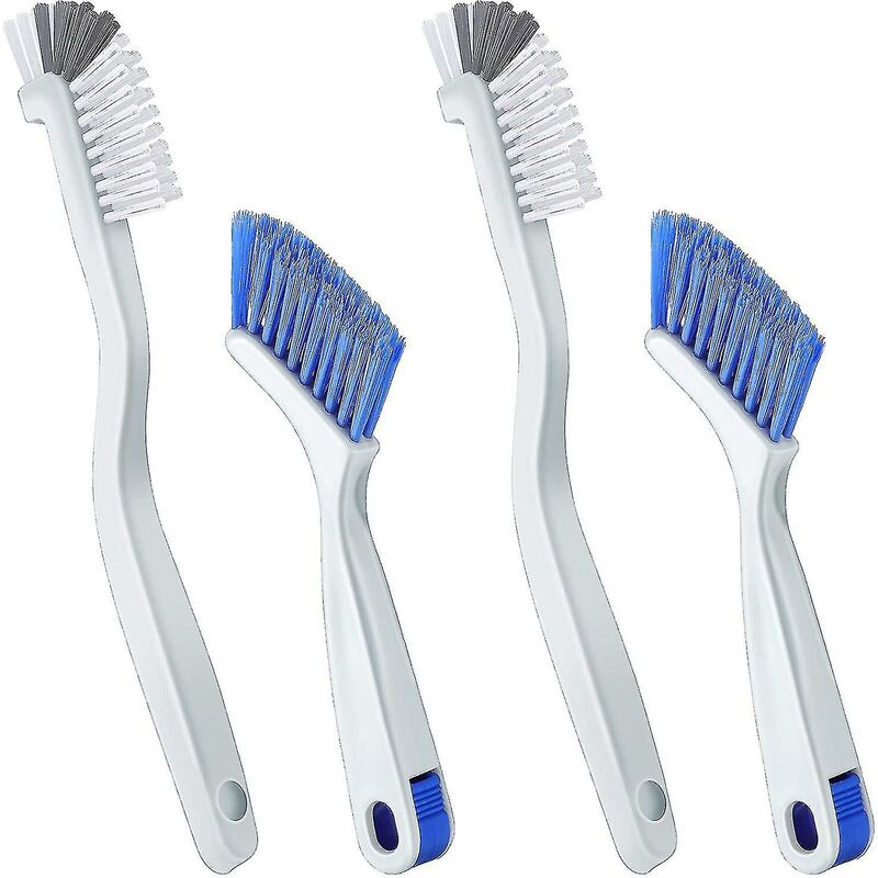 Crea - 4 Pieces Cleaning Brush Small Scrub Brush For Cleaning Bottle Sink Kitchen Brush Edge Corner Grout Bathroom Cleaning Brushes Sliding Door Or