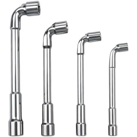4 Pièces Clés À Douille En L Hexagonale, Jeu De Douilles Double Angle 7/8/10/12 mm, Outils Mécaniques Pour Voiture, Entretien, Réparation Et Bricolage Domicile -