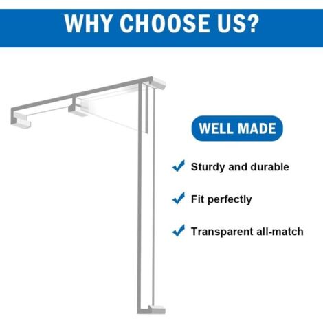 4 pièces Clips de cantonnière de 3,5 pouces pour stores, clip de cantonnière de store vertical transparent, support d'installation de store vertical caché