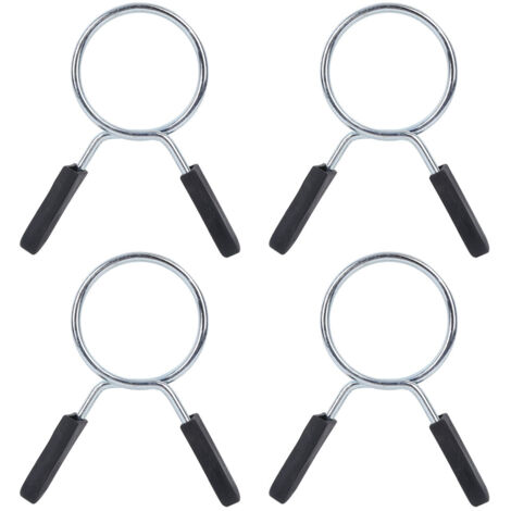 4 Pièces Collier à Ressort pour Haltères, Serrure de Sécurité pour Barre d'Entraînement et Musculation, Diamètre Intérieur 50mm