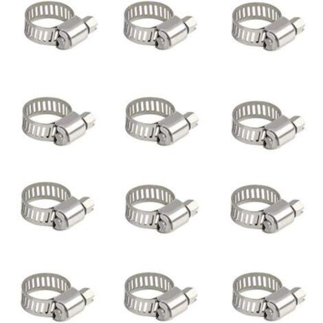 4 Pièces Collier De Serrage Tuyau, Collier De Serrage Tuyau Réglable 10-16 Mm , 304 Collier De Serrage Inox, Collier Serrage Métallique, Pour Tuyau, Home Gaz, Famille Tuyau D'eau, Câble, Robin