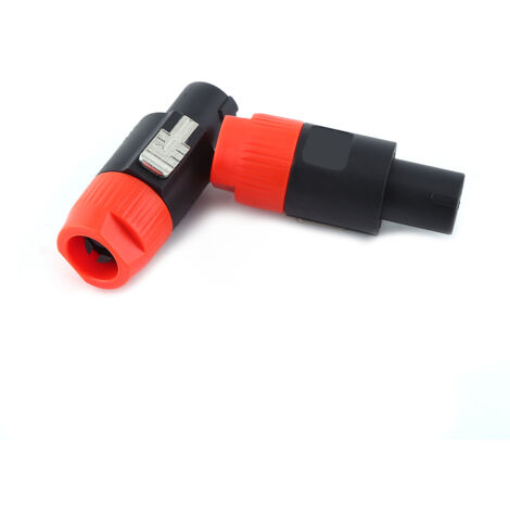 4 Pièces Connecteur Mâle NL4FC pour Câble Audio Haut-Parleur, Adaptateur Orange