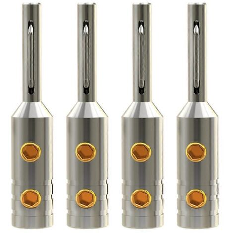 4 Pièces Connecteurs Banane Audio pour Câble Haut-Parleur 5mm - Connecteurs Cuivre Vidéo