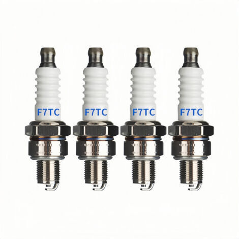 4 pièces-Convient pour bougie d'allumage F7TC, moteur 4 temps, pièces de tondeuse à gazon, micro-accessoires, générateur, pompe à eau, outils de jardin -F7TC