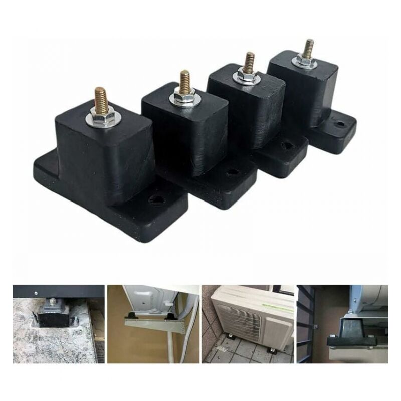 4 pièces Coussin de Choc pour climatisation, Support Anti-dérapant en Caoutchouc pour climatiseur,Pied Antichoc pour climatiseur extérieur