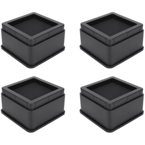 4 Pièces Coussin de Hauteur pour Canapé Noir Mat en Plastique PP Accessoire Meuble 2 Pouces