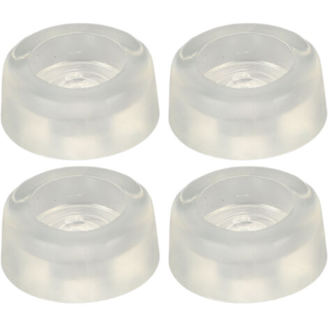 4 Pièces Coussin de Machine à Coudre en PVC Souple Élastique Transparent Antivibratoire pour Réparation et Remplacement